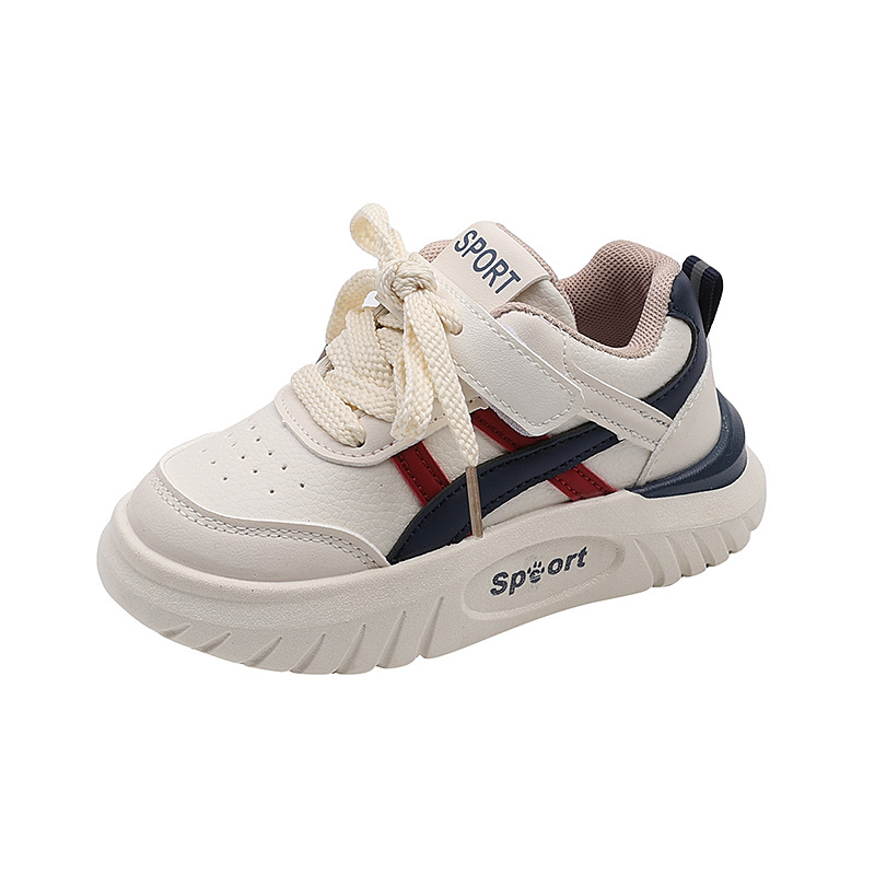 Pantofi sport unisex pentru copii mici, din piele sintetică respirabilă, închidere cu Velcro, talpă moale, anti-derapare
