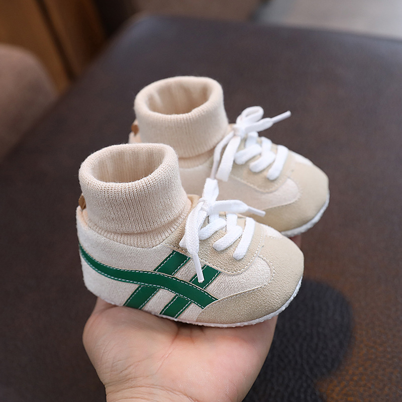 Unisex set cipkica i čarapa za bebe, mekana potplat, protiv klizanja, visok gornji dio, prozračan