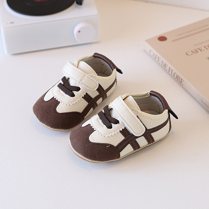 Unisex dječje tenisice od umjetne kože, Velcro kopčanje, opušten stil, proljeće 2025