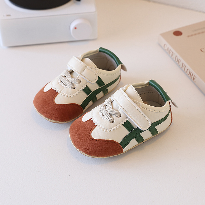 Unisex dječje tenisice od umjetne kože, Velcro kopčanje, opušten stil, proljeće 2025