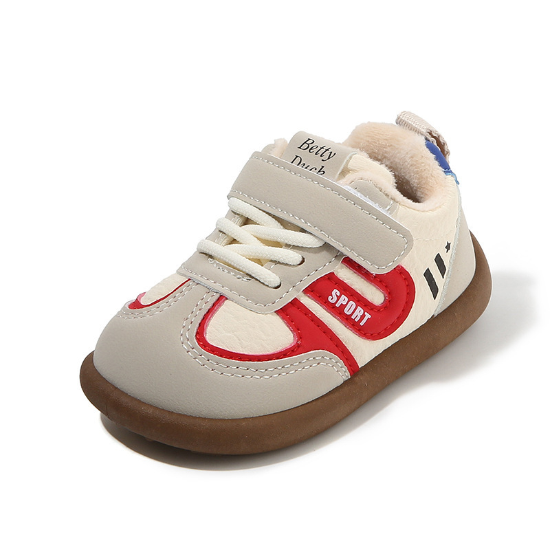Zimske tople cipele za bebe i djecu, unisex, s Velcro trakom, PU gornji dio, topla podstava