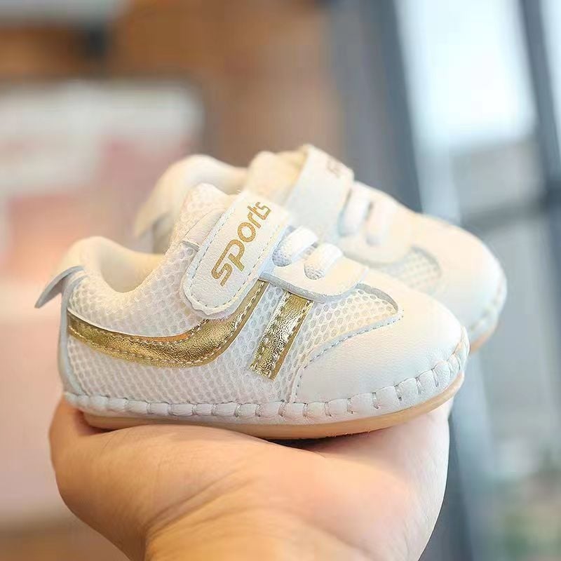 Dječje cipele za proljeće i jesen s mekom potplatom i prozračnim mrežastim gornjim dijelom, zatvaranje na Velcro, za bebe 0–1 godina i 6–12 mjeseci