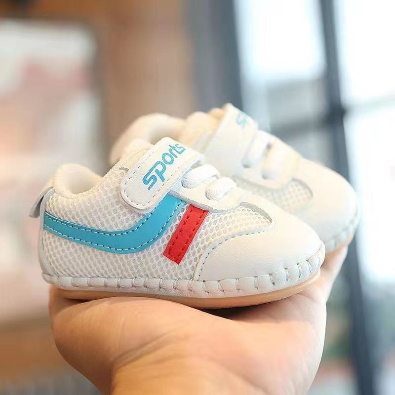 Dječje cipele za proljeće i jesen s mekom potplatom i prozračnim mrežastim gornjim dijelom, zatvaranje na Velcro, za bebe 0–1 godina i 6–12 mjeseci