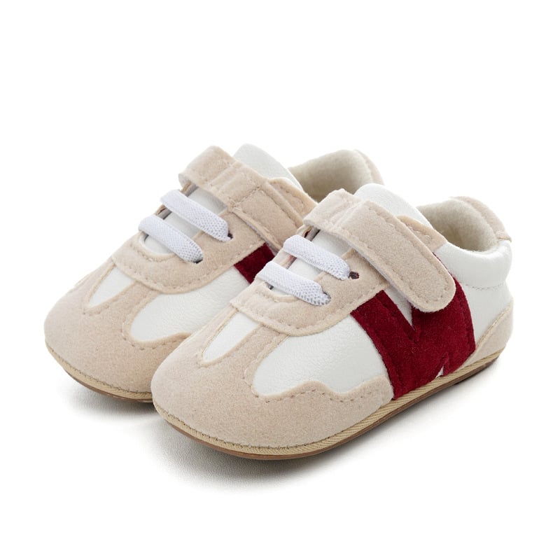 Unisex dječje cipele 0–15 mjeseci, N‑oblik hodanja, mekana potplata, prozračne, bijele, s Velcro zatvaranjem, protusklizne