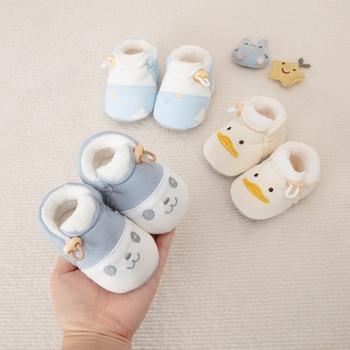 Dječje cipele za hodanje sa čarapama, jesen-zima, s flecom, tople za bebe, unutarnje antislip cipele