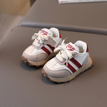 Unisex tenisice od platna za djecu, prugaste, niski gležanj, Velcro zatvarač, dišuće – proljeće 2024, 12–36 mjeseci
