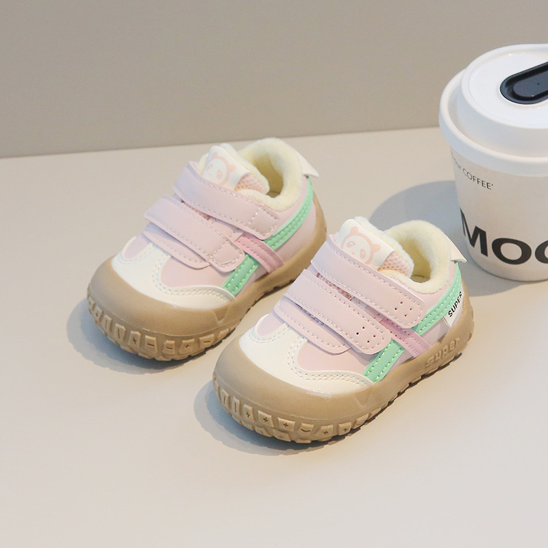 Zimske tenisice za bebe i malu djecu, mekana potplata, fleece podstava, vodootporne, protuklizne i otporne na habanje, 12–36 mjeseci, unisex s Velcro zatvaračem