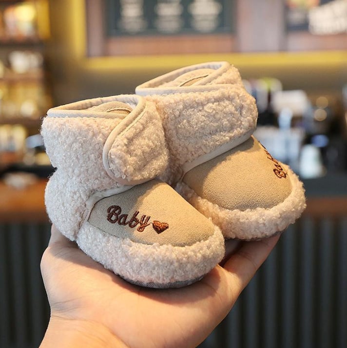 Dječje zimske cipelice s fleece podstavom, topla pamučna obuća za bebe, jesen-zima, protuklizne, Velcro zatvarač