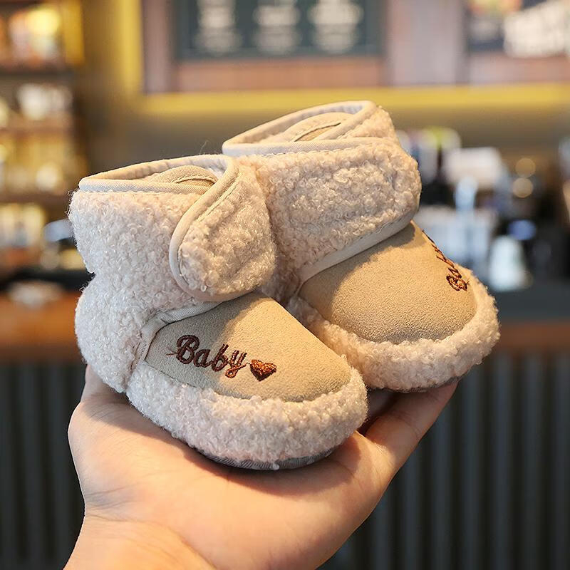 Dječje zimske cipelice s fleece podstavom, topla pamučna obuća za bebe, jesen-zima, protuklizne, Velcro zatvarač