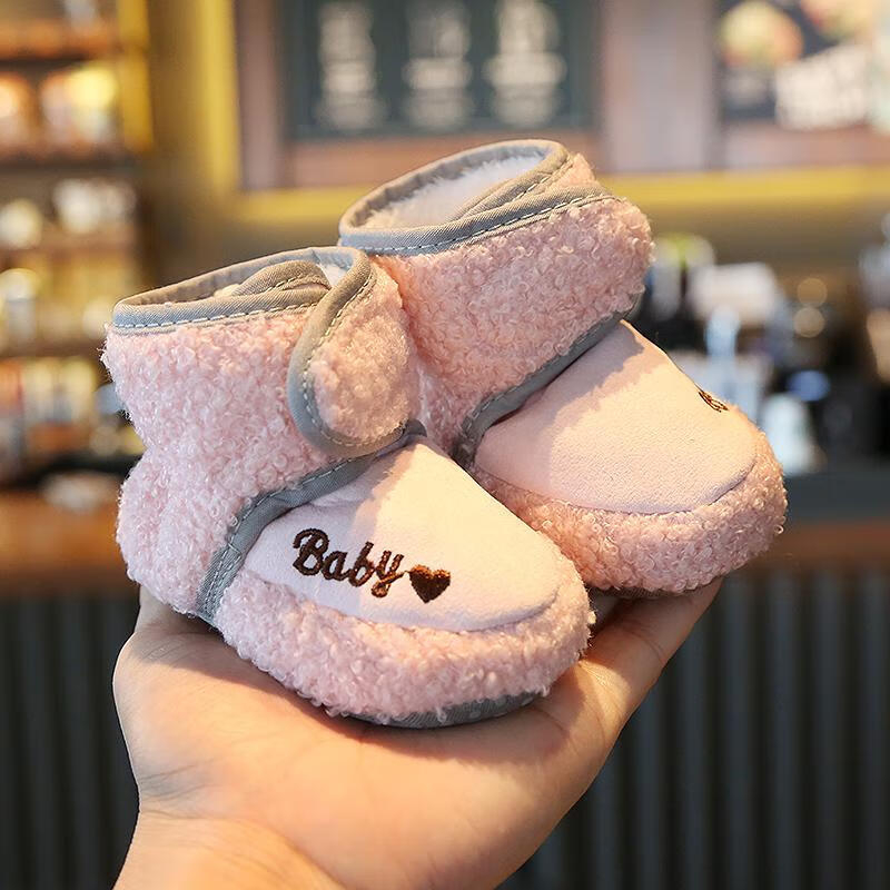 Dječje zimske cipelice s fleece podstavom, topla pamučna obuća za bebe, jesen-zima, protuklizne, Velcro zatvarač