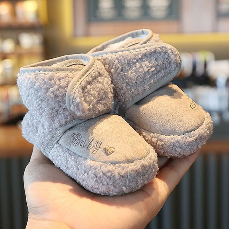 Dječje zimske cipelice s fleece podstavom, topla pamučna obuća za bebe, jesen-zima, protuklizne, Velcro zatvarač