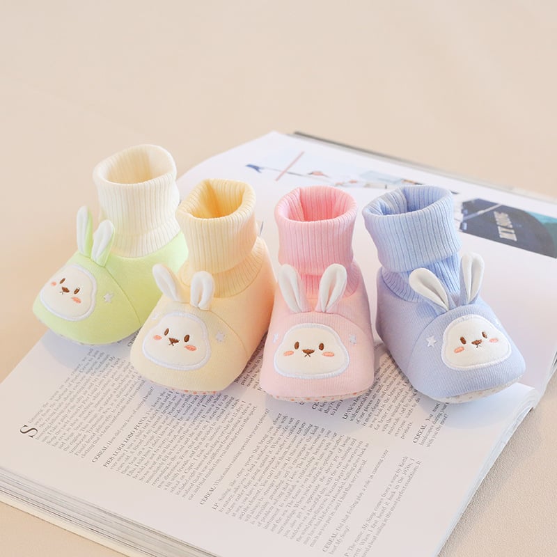 Silly Baby antislip unutarnje papučice za bebe, tople hodajuće cipele s motivom zeca, za 6–12 mjeseci, proljeće‑jesen‑zima