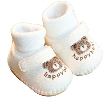 Adidași pentru bebeluși cu talpă PVC, partea superioară din piele sintetică, închidere Velcro, înalte, lansare iarnă 2025, pentru vârste 0–15 luni, anti-derapare, călduroși, rezistenți la uzură