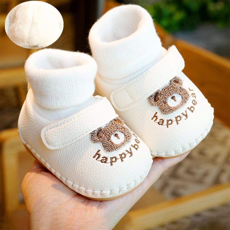 Adidași pentru bebeluși cu talpă PVC, partea superioară din piele sintetică, închidere Velcro, înalte, lansare iarnă 2025, pentru vârste 0–15 luni, anti-derapare, călduroși, rezistenți la uzură