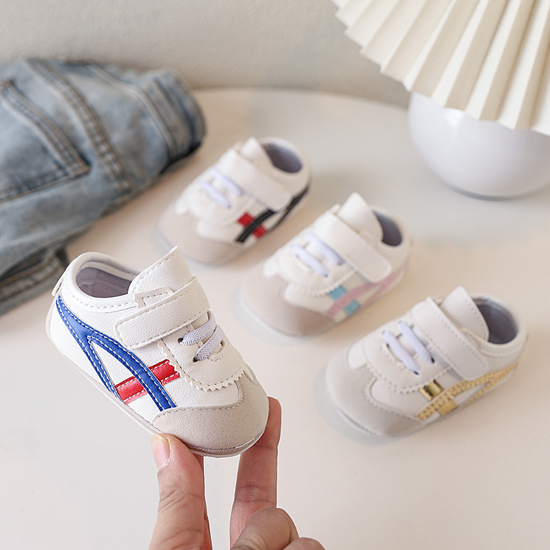 Dječje cipele za bebe unisex, gornji dio od sintetičke kože, protivklizna potplata, Velcro zatvaranje, korejski stil, proljeće i jesen, uzrasti 12–36 mjeseci i 24–48 mjeseci