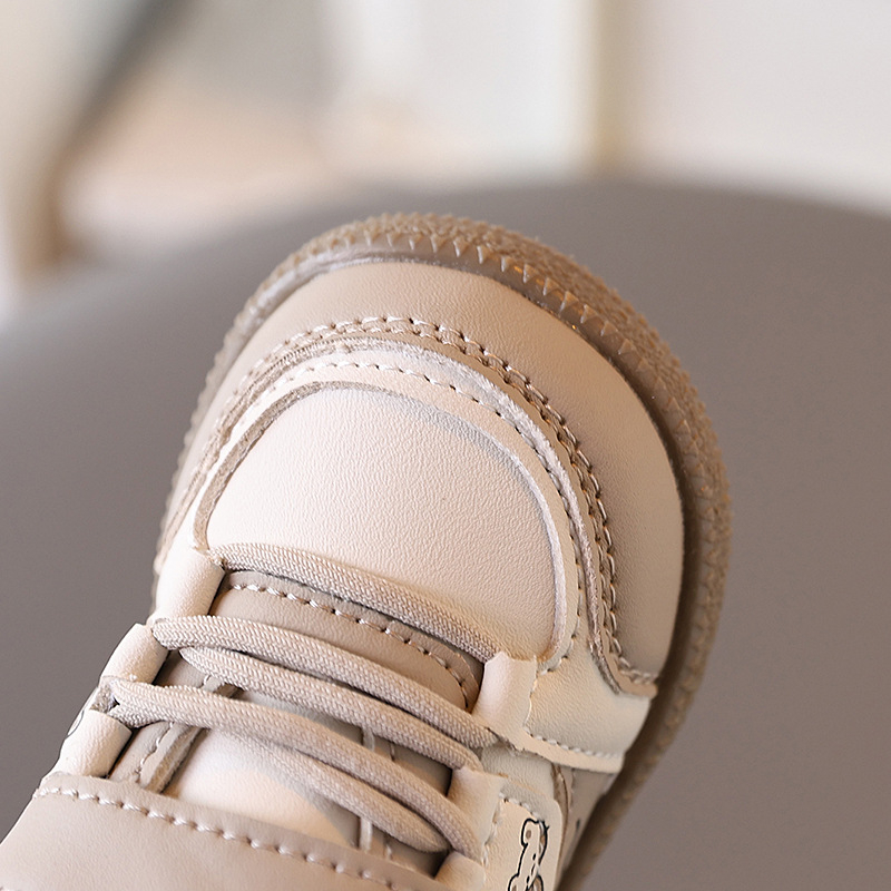 Pantofi sport pentru bebeluți și copii mici, piele sintetică respirabilă, închidere Velcro, talpă antiderapantă, model color-block