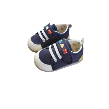 Dječje tenisice za hodanje s mekom potplatom, izvezeni dizajn, platnene tenisice s Velcro zatvaračem, unisex, za proljeće