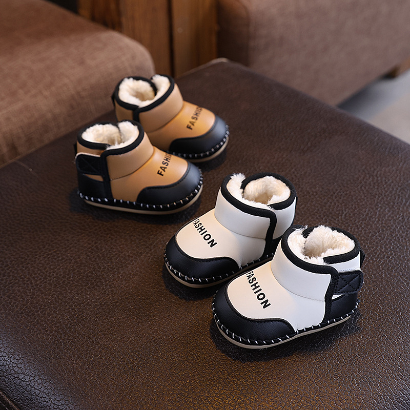 2025 zimske bebi čizme od pamuka, tople snježne cipelice za bebe 0–1 godina, unisex, fleece podstava, mek potplat