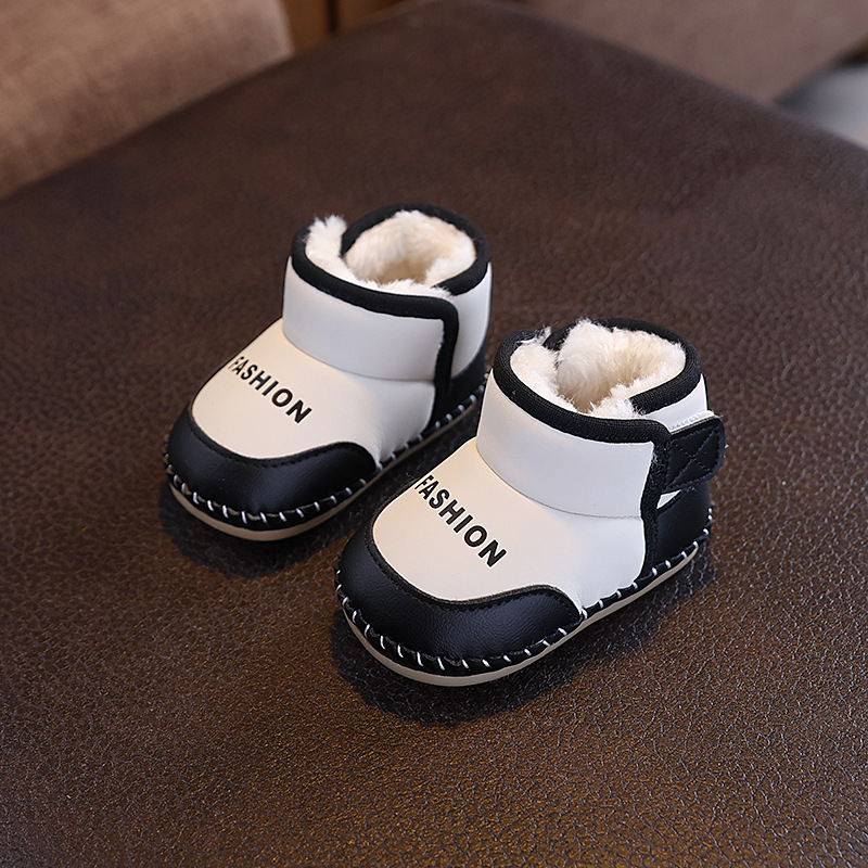 2025 zimske bebi čizme od pamuka, tople snježne cipelice za bebe 0–1 godina, unisex, fleece podstava, mek potplat