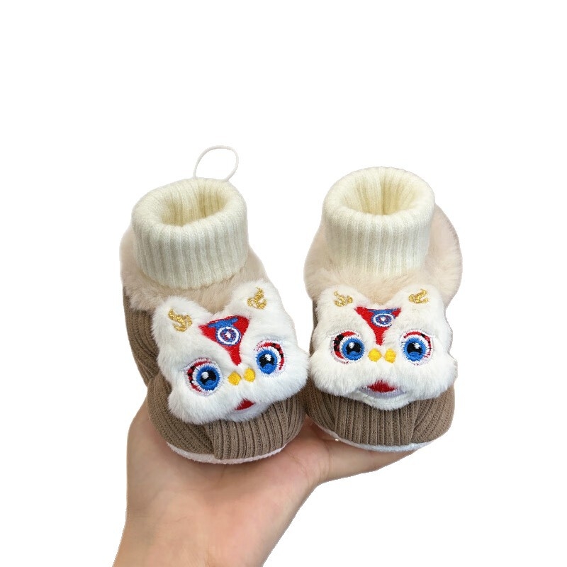 Crvene zimske cipelice za bebe, unisex, s flecom za prve korake, uzrast od 6 do 12 mjeseci