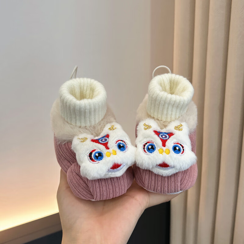 Crvene zimske cipelice za bebe, unisex, s flecom za prve korake, uzrast od 6 do 12 mjeseci