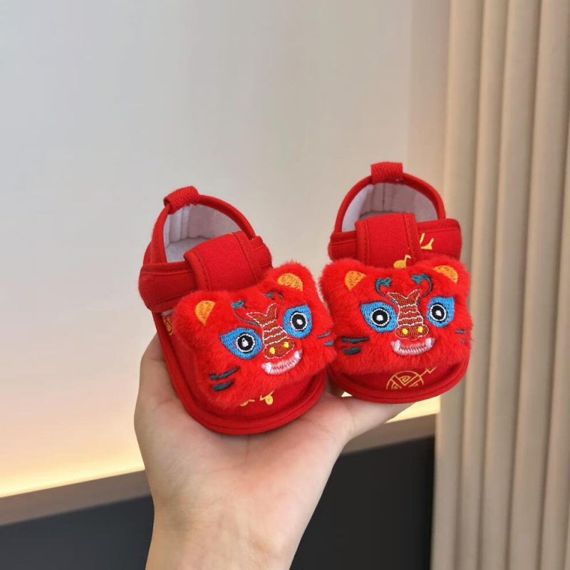 Dječje tenisice s tigrovom glavom, za 6–12 mjeseci, unisex, kineski stil, s Velcro zatvaračem, prozračne, protuklizne, proljeće i jesen