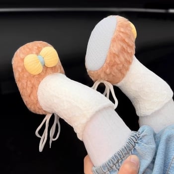 Zimske cipele za bebe 6–12 mjeseci, mekana potplata, postava od flisa, stil princeze, cipele za prve korake, tople i protuklizne