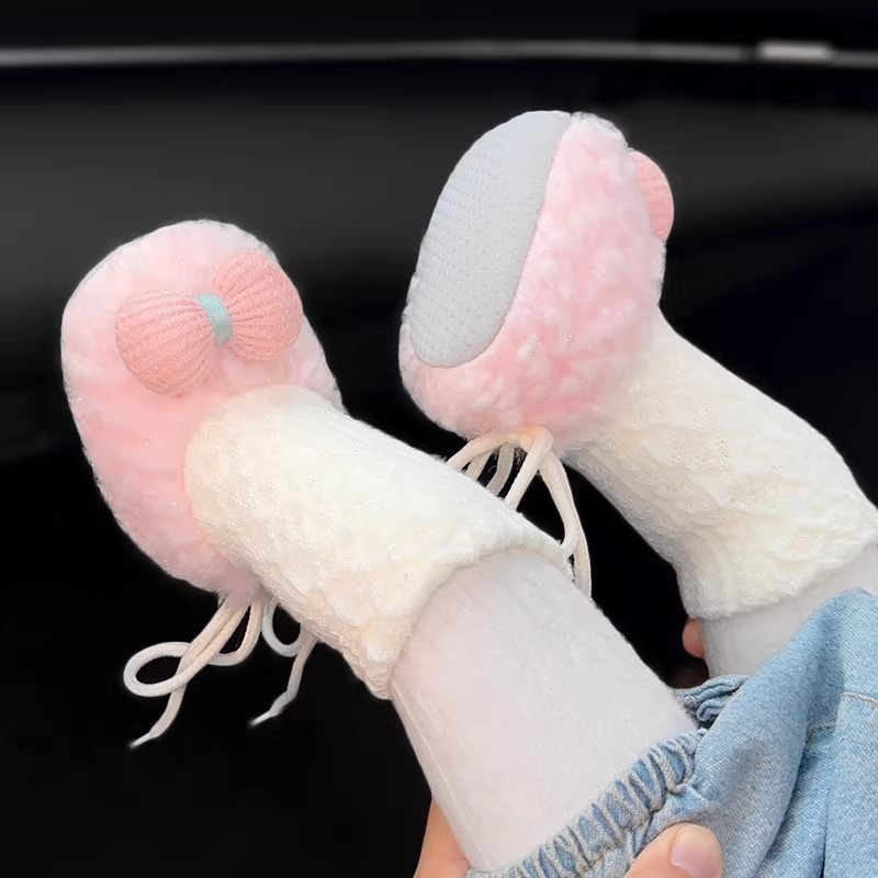 Zimske cipele za bebe 6–12 mjeseci, mekana potplata, postava od flisa, stil princeze, cipele za prve korake, tople i protuklizne