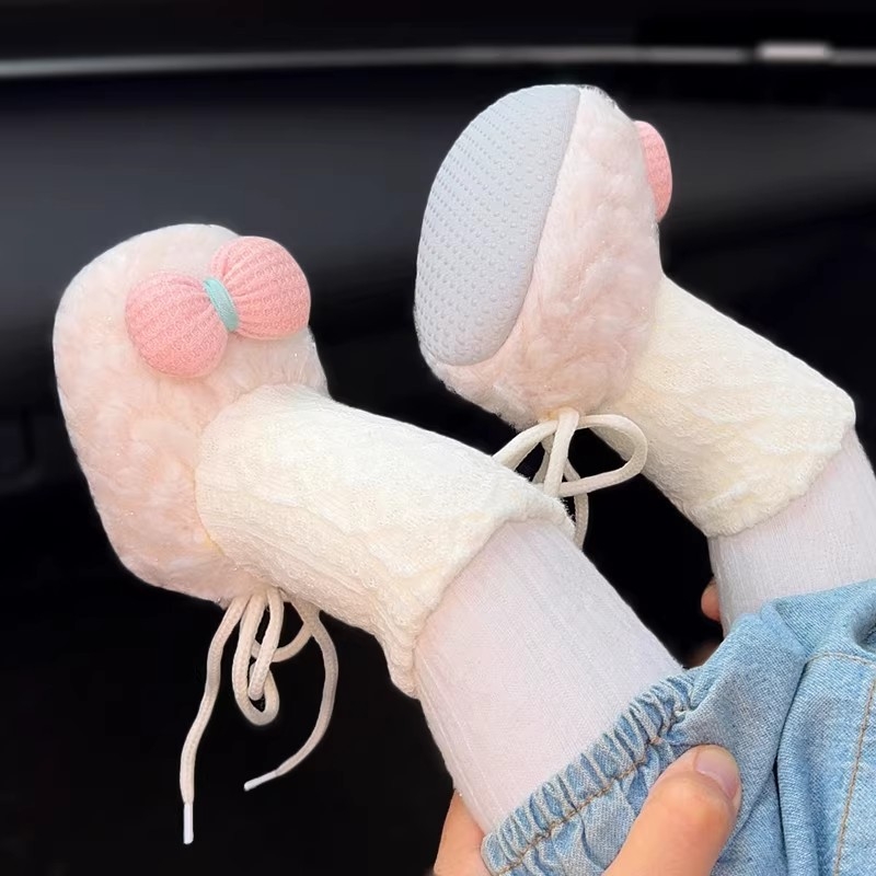 Zimske cipele za bebe 6–12 mjeseci, mekana potplata, postava od flisa, stil princeze, cipele za prve korake, tople i protuklizne