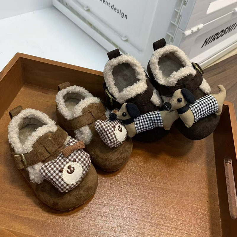 Zimske dječje tenisice, unisex, nubuk gornji dio, Velcro kopča, protuklizni potplat, za djecu 12–36 mjeseci