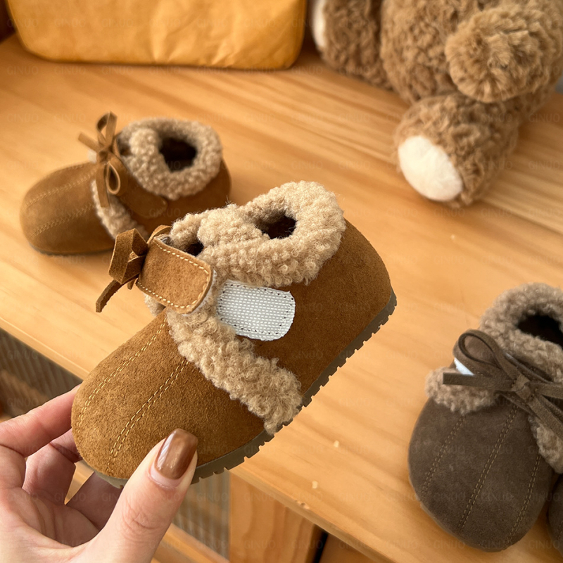 Dječje Birkenstock cipele s motivom tikve, veličine 16–30, jesen-zima 2025, debeli baršunasti unutarnji dio, retro mokasin stil