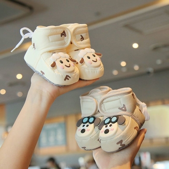 Topánky pre batoľatá – Cartoon štýl, vrchný materiál z polyesteru, na zimu a jeseň, vek 12-36 mesiacov