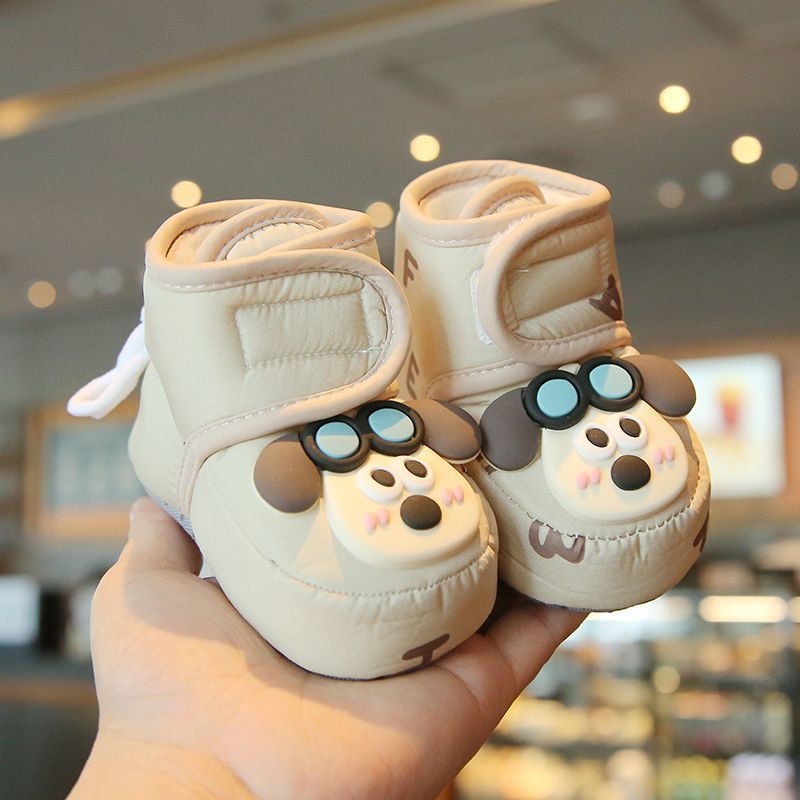 Topánky pre batoľatá – Cartoon štýl, vrchný materiál z polyesteru, na zimu a jeseň, vek 12-36 mesiacov