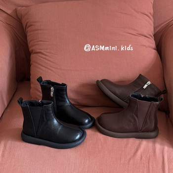 Detské Martin topánky na zimu – unisex, vrchná časť z split kože, gumová podrážka, bočný zips, vnútorná stielka s umelým kožušinkom, vhodné pre deti 1–6 rokov