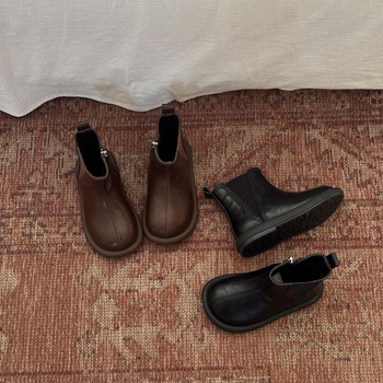 Detské Martin topánky na zimu – unisex, vrchná časť z split kože, gumová podrážka, bočný zips, vnútorná stielka s umelým kožušinkom, vhodné pre deti 1–6 rokov