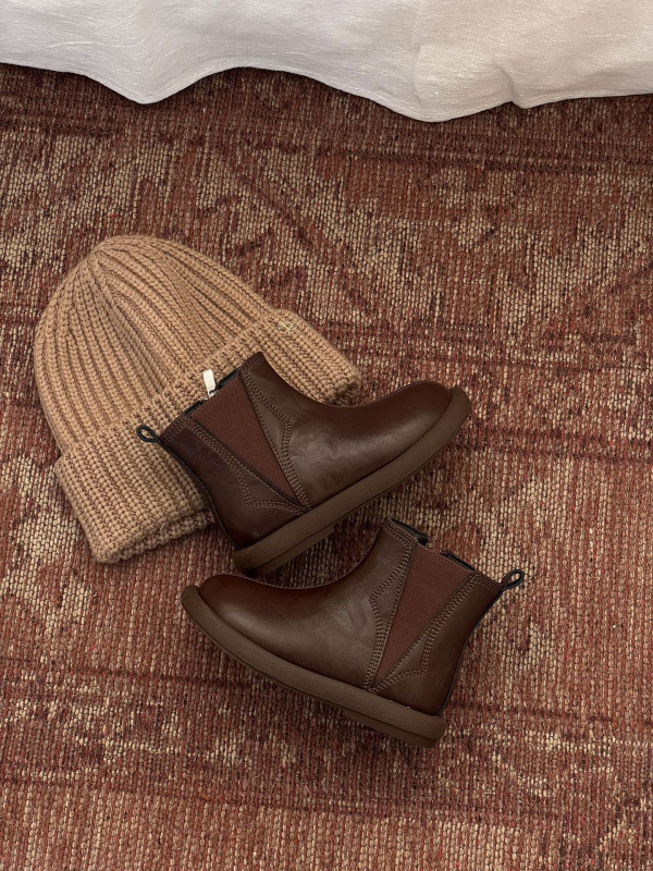 Detské Martin topánky na zimu – unisex, vrchná časť z split kože, gumová podrážka, bočný zips, vnútorná stielka s umelým kožušinkom, vhodné pre deti 1–6 rokov