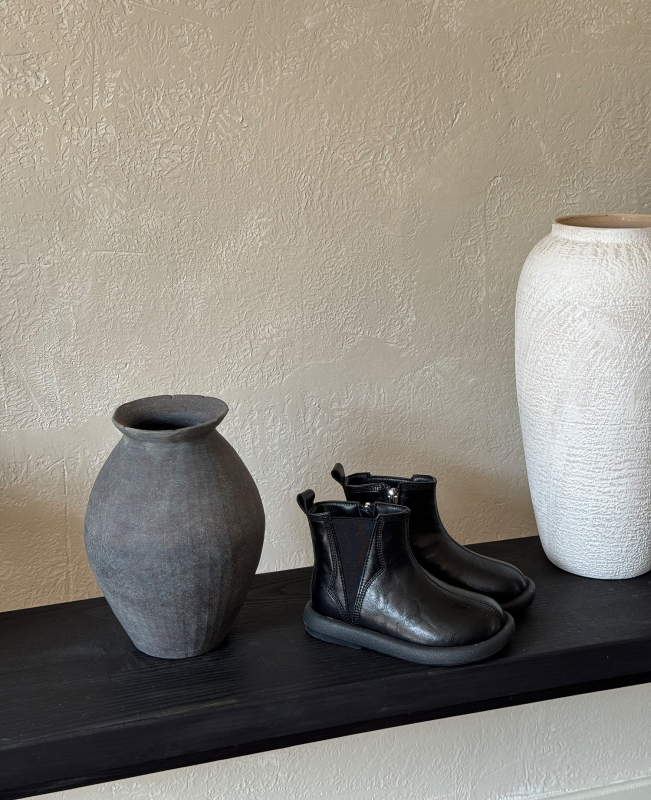 Detské Martin topánky na zimu – unisex, vrchná časť z split kože, gumová podrážka, bočný zips, vnútorná stielka s umelým kožušinkom, vhodné pre deti 1–6 rokov