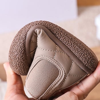 Ghete Martin pentru copii, căptușite cu fleece, fermoar lateral, talpă din cauciuc, anti-alunecare, rezistente la uzură