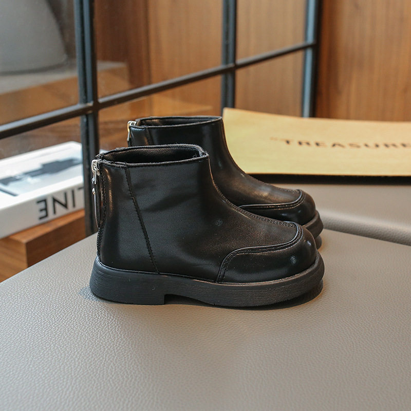 Lányok Chelsea bakancsok, műbőr felsőrész, műszőrme bélés, TPR talp, hátoldali cipzár