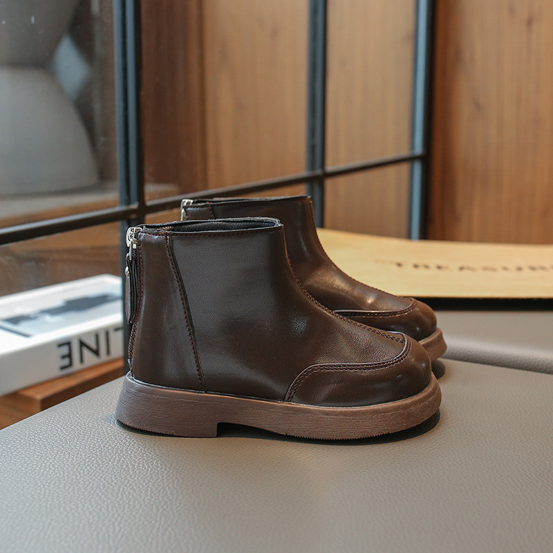 Lányok Chelsea bakancsok, műbőr felsőrész, műszőrme bélés, TPR talp, hátoldali cipzár