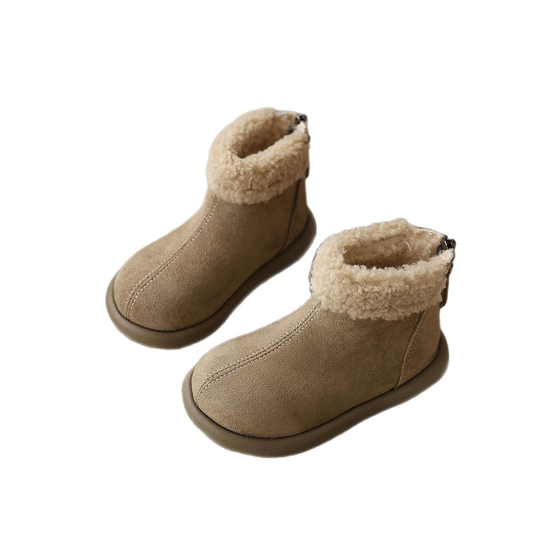 Dječje čizme inspirirane Birkenstock, umjetna koža, podstava od umjetnog krzna, stražnji zatvarač, unisex, korejski stil, jesen-zima