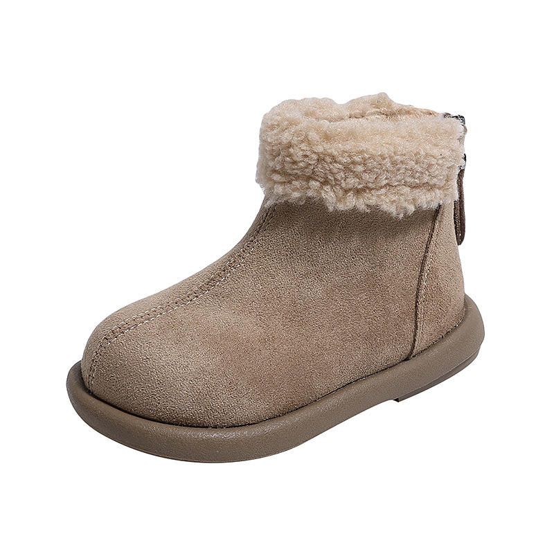 Dječje čizme inspirirane Birkenstock, umjetna koža, podstava od umjetnog krzna, stražnji zatvarač, unisex, korejski stil, jesen-zima