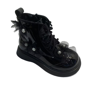 Martin csizma lányoknak (Kor 4–12 év, Mikro műbőr, Oldalsó cipzár, Magas szár)