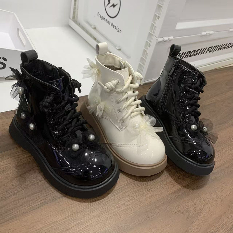 Martin csizma lányoknak (Kor 4–12 év, Mikro műbőr, Oldalsó cipzár, Magas szár)