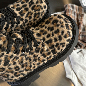 Dječje Martin cipele s leopard uzorkom, zima 2025, velur, topla podstava od pamuka, unisex