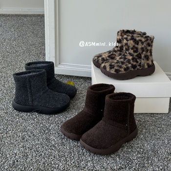 Detské zimné Martin topánky pre dievčatá — vrchnok z nylonového textilu, gumová podrážka, vložka z umelej kožušiny, stredná výška lýtka