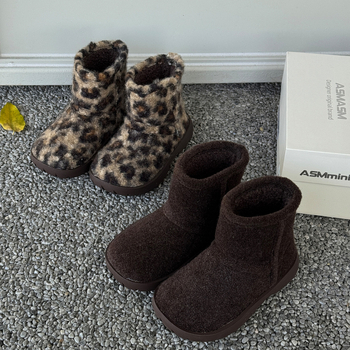 Detské zimné Martin topánky pre dievčatá — vrchnok z nylonového textilu, gumová podrážka, vložka z umelej kožušiny, stredná výška lýtka