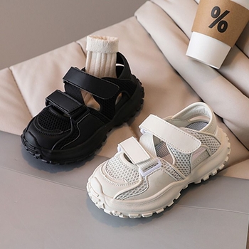 Unisex dječje sportske sandale s mrežastim gornjim dijelom, gornji dio od tkanine, Velcro kopčanje, PU đon, korejski stil