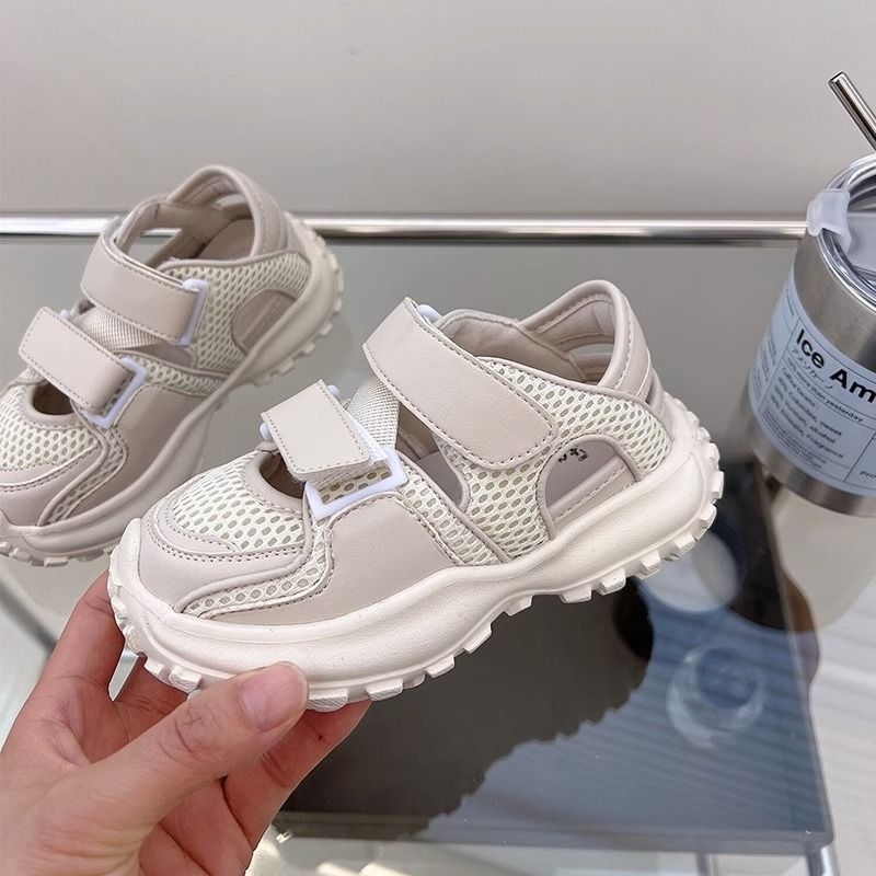 Unisex dječje sportske sandale s mrežastim gornjim dijelom, gornji dio od tkanine, Velcro kopčanje, PU đon, korejski stil