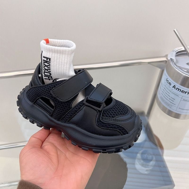 Unisex dječje sportske sandale s mrežastim gornjim dijelom, gornji dio od tkanine, Velcro kopčanje, PU đon, korejski stil